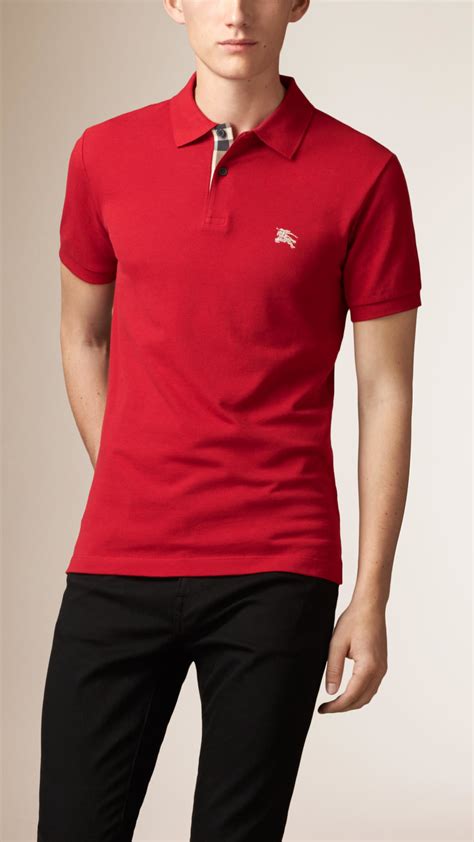 red burberry polo shirt|burberry polo shirt men price.